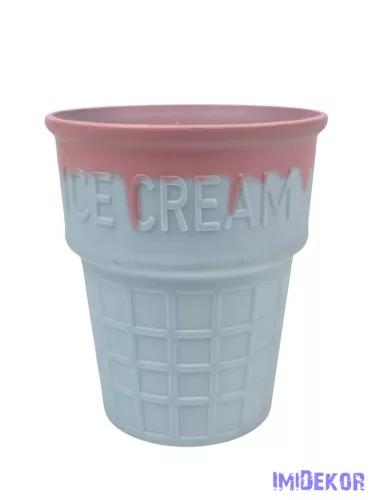 Műanyag ice cream kaspó - Kék