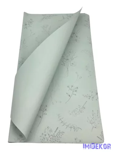 Fólia ív 57x56cm 20db/csomag Vegyes virágmintás - Zöld