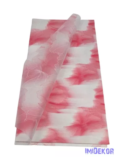 Fólia ív 57x56cm 20db/csomag Hibiszkusz virágmintás - Pink-Fehér