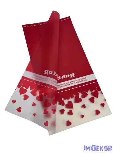 Fólia ív 57x57cm 20db/cs - Happy Valentine