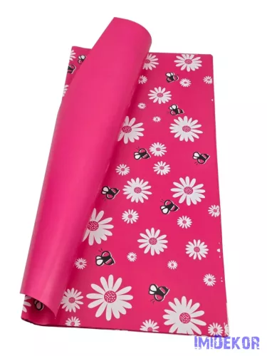 Fólia ív 57x56cm 20db/csomag Méhecske mintás - Pink