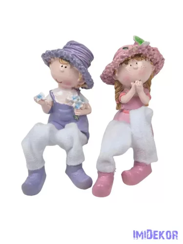 Lógólábú virágkalapos figura