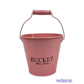 Színes bádog vödör 13 cm BUCKET - Barack