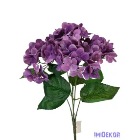 Hortenzia csokor 42 cm - Sötét Lila
