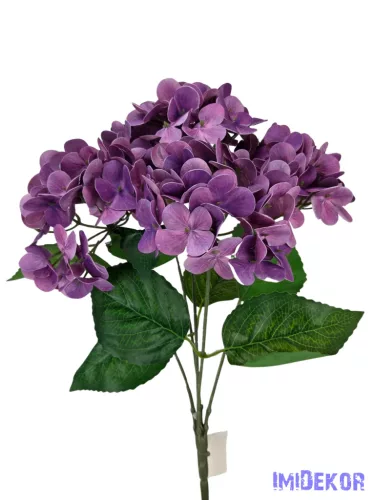 Hortenzia csokor 42 cm - Sötét Lila