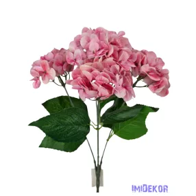 Hortenzia csokor 42 cm - Cirmos Rózsaszín