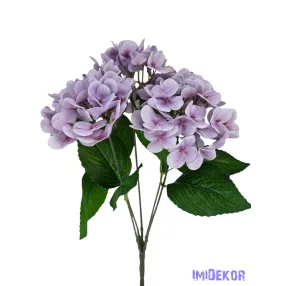 Hortenzia csokor 42 cm - Halvány Lila