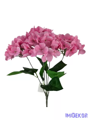 Hortenzia csokor 42 cm - Rózsaszín
