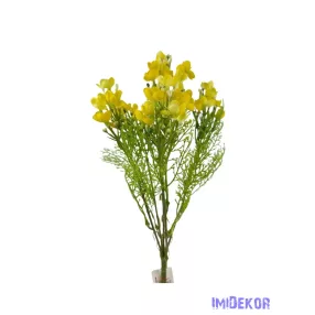 Apró virágos műzöld csokor 37cm - Sárga