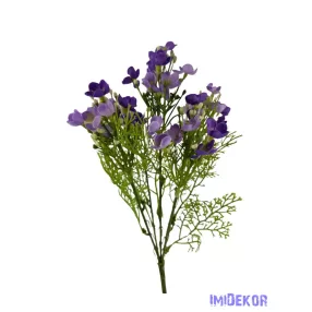 Apró virágos műzöld csokor 37cm - Lila