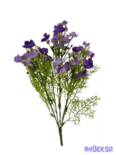 Apró virágos műzöld csokor 37cm - Lila