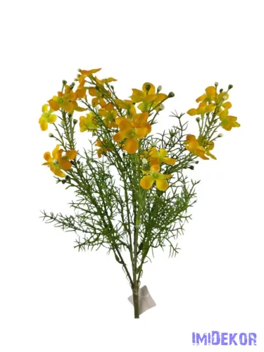 Apró virágos műzöld csokor 40cm - Sárga