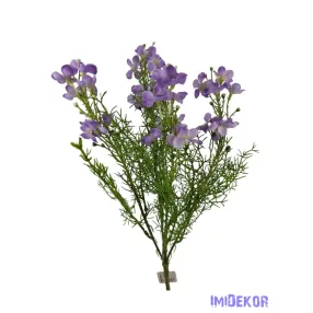 Apró virágos műzöld csokor 40cm - Lila