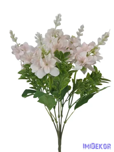 Vegyes színű kicsi csokor 33 cm - Halvány Rózsaszín