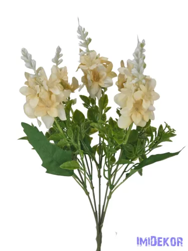 Vegyes színű kicsi csokor 33 cm - Krém