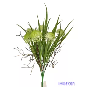 Műzöld hagymás csokor 37 cm - Zöld
