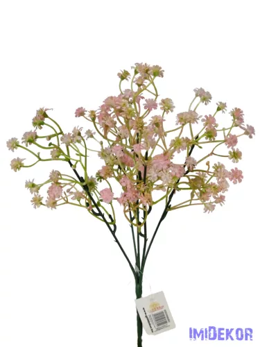 Műzöld művirágos csokor 30 cm - Rózsaszín