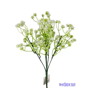 Műzöld művirágos csokor 30 cm - Fehér