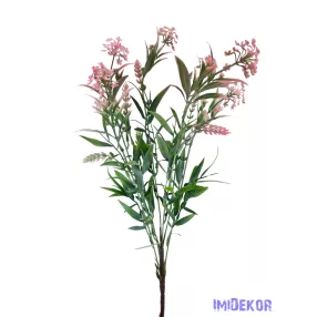 Műzöld színes csokor 54 cm - Rózsaszín