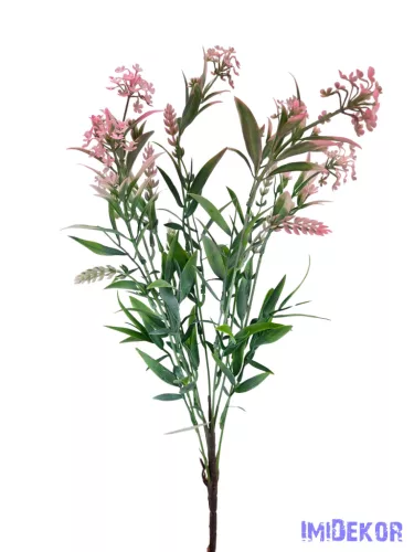 Műzöld színes csokor 54 cm - Rózsaszín
