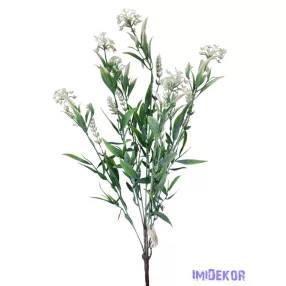 Műzöld színes csokor 54 cm - Fehér