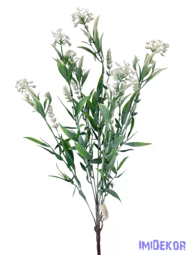 Műzöld színes csokor 54 cm - Fehér