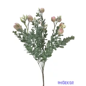 Műzöld bimbós csokor 53 cm - Rózsaszín