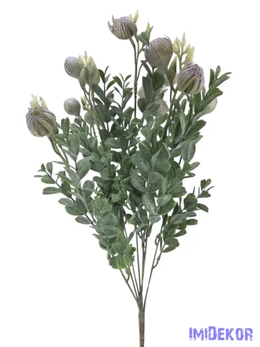 Műzöld bimbós csokor 53 cm - Lila