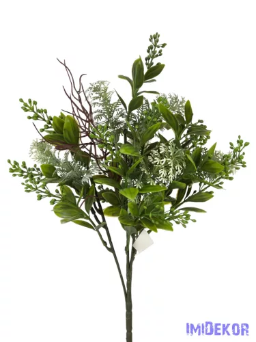 Vegyes műzöld csokor 40 cm - Fehér