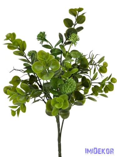 Műzöld leveles csokor 37 cm - Zöld