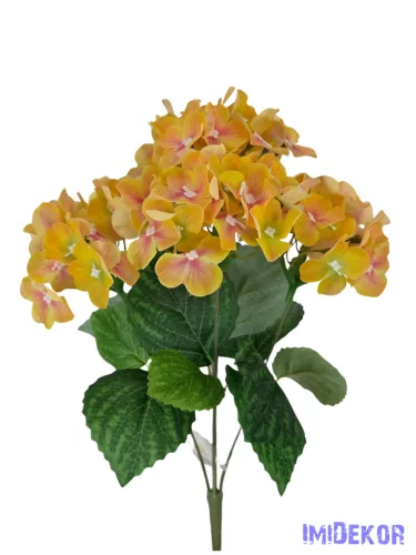 Real touch hortenzia csokor 33 cm - Sárga