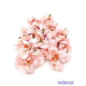 Dekor selyemvirág fej 8cm 10db/csomag - Barack