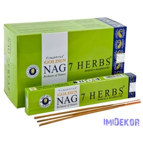GOLDEN füstölő indiai maszala 15 g - Nag 7 Herbs