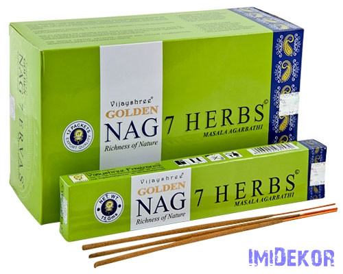 GOLDEN füstölő indiai maszala 15 g - Nag 7 Herbs