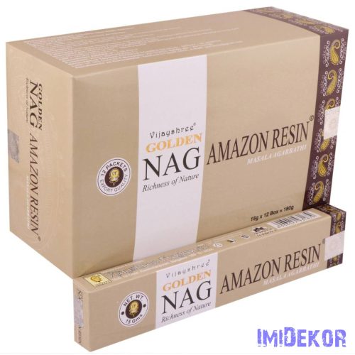 GOLDEN füstölő indiai maszala 15 g - Nag Amazon Resin