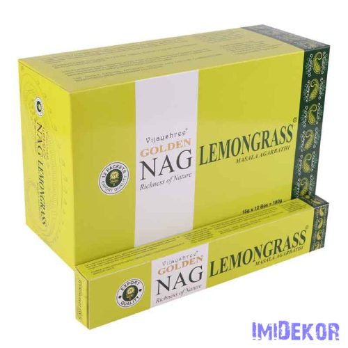 GOLDEN füstölő indiai maszala 15 g - Nag Lemongrass