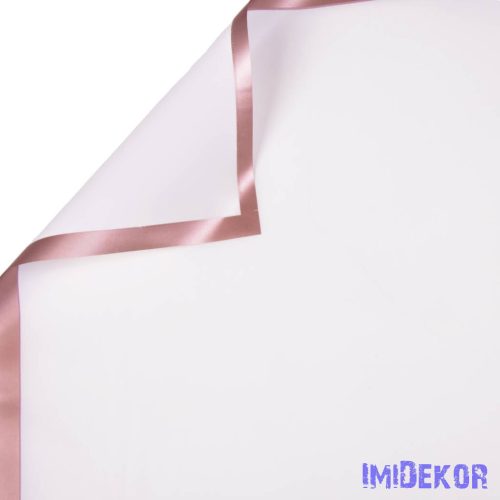 Rose gold keretes fólia ív 58x58cm 20db/cs - Fehér