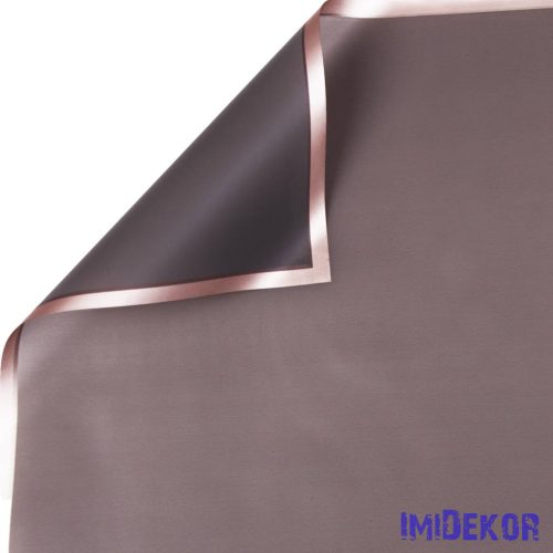 Rose gold keretes fólia ív 58x58cm 20db/cs - Sötét szürke
