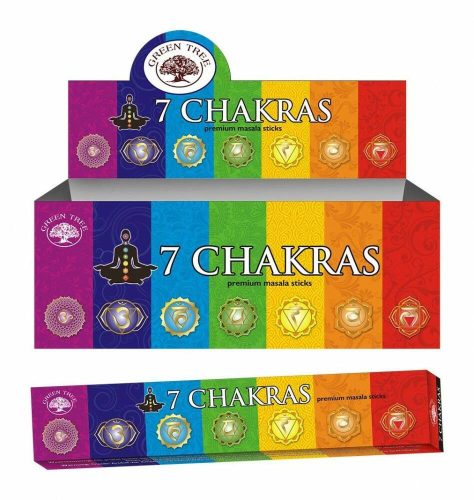 Green Tree 7 Chakras / 7 Csakra füstölő indiai maszala 15 g