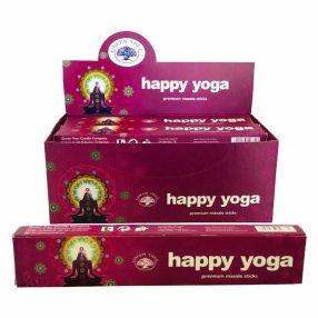   Green Tree Happy Yoga / Boldog Jóga füstölő indiai maszala 15 g
