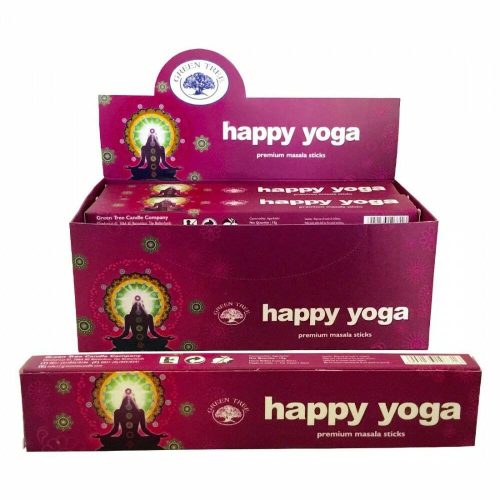 Green Tree Happy Yoga / Boldog Jóga füstölő indiai maszala 15 g