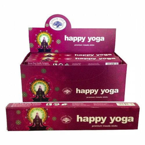 Green Tree Happy Yoga / Boldog Jóga füstölő indiai maszala 15 g