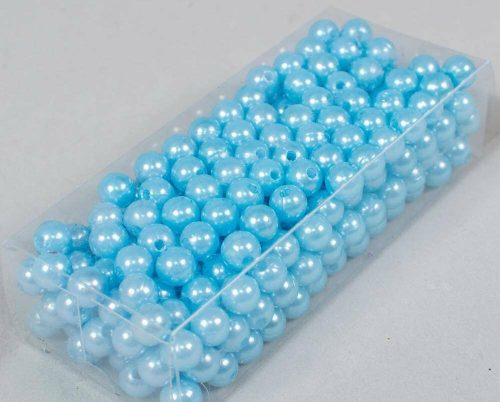 Gyöngy 8 mm 85 g fűzhető - Világos Kék