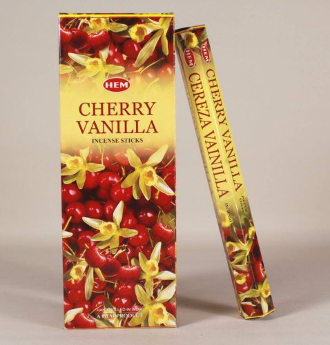HEM Cherry Vanilla / Cseresznye Vanília füstölő hexa indiai 20 db