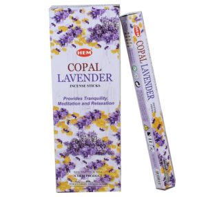   HEM Copal Lavender / Kopál Levendula füstölő hexa indiai 20 db
