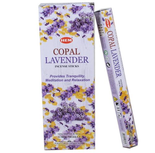 HEM Copal Lavender / Kopál Levendula füstölő hexa indiai 20 db