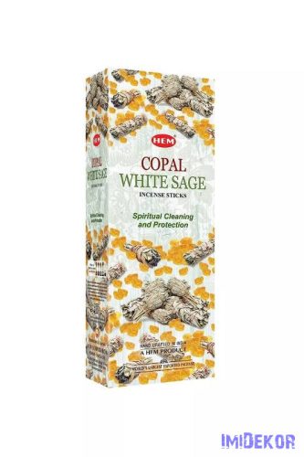 HEM hexa füstölő 20db Copal White Sage / Kopál Fehér Zsálya