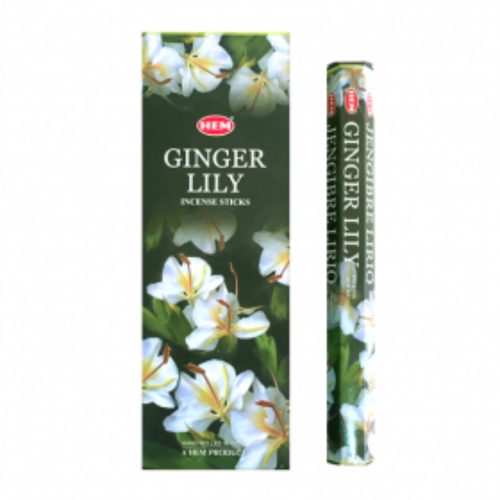 HEM Ginger Lily / Gyömbér Liliom füstölő hexa indiai 20 db