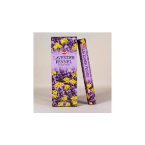   HEM Lavender Fennel / Levendula Édeskömény füstölő hexa indiai 20 db