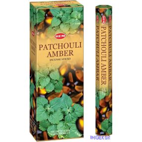   HEM Patchouli Amber / Pacsuli Borostyán füstölő hexa indiai 20 db